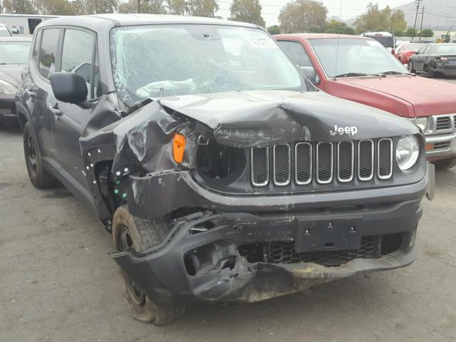 ZACCJAAB1HPE85223 - 2017 JEEP RENEGADE S GRAY photo 1