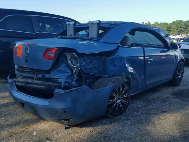 WVWDB71F97V000101 - 2007 VOLKSWAGEN EOS 3.2L S BLUE photo 4