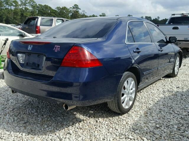 1HGCM664X7A042549 - 2007 HONDA ACCORD SE BLUE photo 4