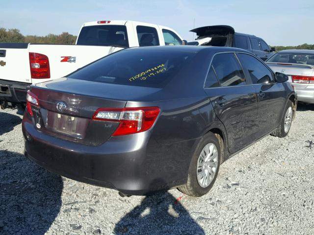 4T4BF1FK9ER377806 - 2014 TOYOTA CAMRY L GRAY photo 4