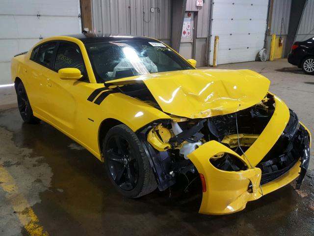 2C3CDXCT8JH124566 - 2018 DODGE CHARGER R/ YELLOW photo 1