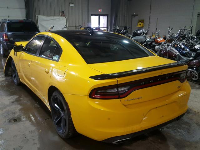 2C3CDXCT8JH124566 - 2018 DODGE CHARGER R/ YELLOW photo 3