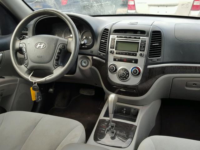 5NMSG73DX9H253805 - 2009 HYUNDAI SANTA FE G SILVER photo 9