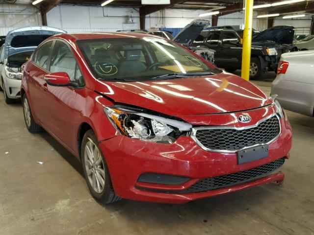 KNAFX4A63E5221373 - 2014 KIA FORTE LX RED photo 1