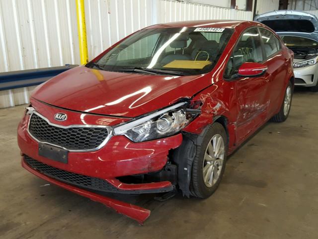 KNAFX4A63E5221373 - 2014 KIA FORTE LX RED photo 2