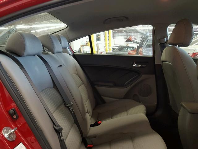 KNAFX4A63E5221373 - 2014 KIA FORTE LX RED photo 6