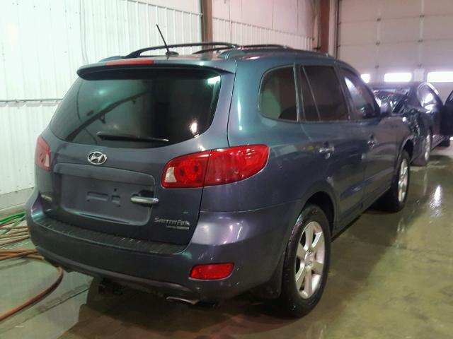 5NMSH73E78H208647 - 2008 HYUNDAI SANTA FE S BLUE photo 4