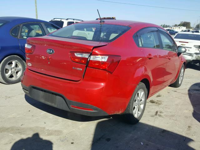 KNADN4A34D6172583 - 2013 KIA RIO EX RED photo 4