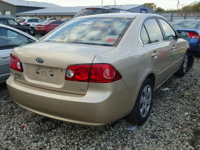 KNAGE123775137881 - 2007 KIA OPTIMA LX TAN photo 4