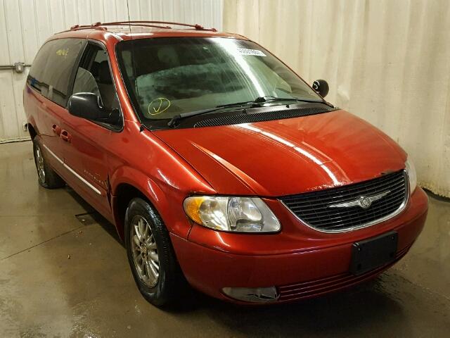 2C8GP64L31R402540 - 2001 CHRYSLER TOWN & COU RED photo 1