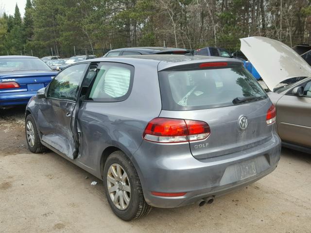 WVWAA7AJ9CW033999 - 2012 VOLKSWAGEN GOLF 灰色 照片 3