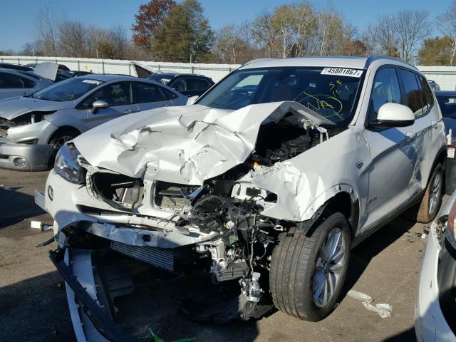 5UXWX9C30H0T19389 - 2017 BMW X3 XDRIVE2 WHITE photo 2