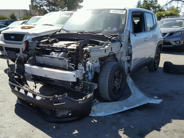 ZACCJAAT8GPD40428 - 2016 JEEP RENEGADE S SILVER photo 2