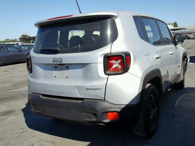 ZACCJAAT8GPD40428 - 2016 JEEP RENEGADE S SILVER photo 4