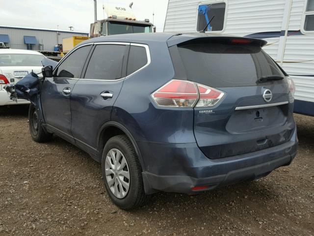 5N1AT2MV4EC784620 - 2014 NISSAN ROGUE S BLUE photo 3