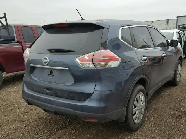 5N1AT2MV4EC784620 - 2014 NISSAN ROGUE S BLUE photo 4