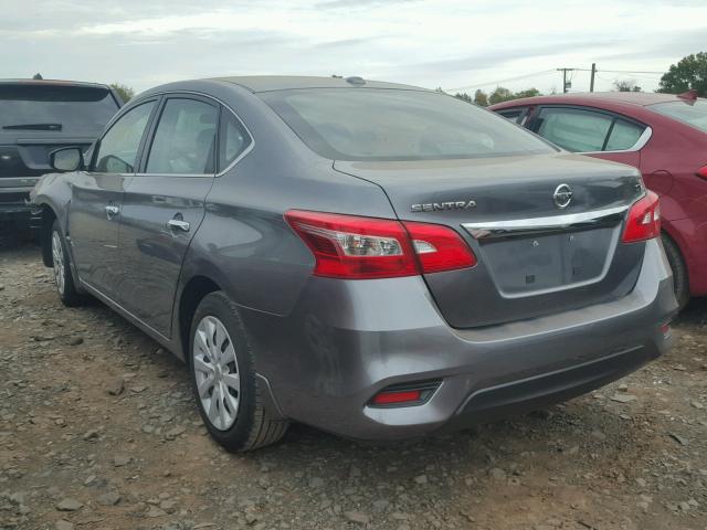 3N1AB7AP1HY303828 - 2017 NISSAN SENTRA S GRAY photo 3