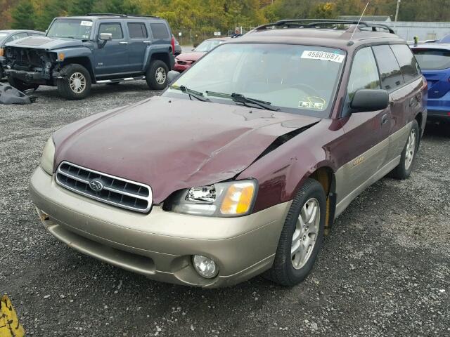 4S3BH6652Y7626059 - 2000 SUBARU LEGACY MAROON photo 2