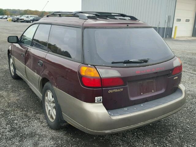 4S3BH6652Y7626059 - 2000 SUBARU LEGACY MAROON photo 3