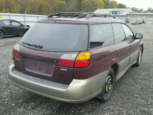 4S3BH6652Y7626059 - 2000 SUBARU LEGACY MAROON photo 4