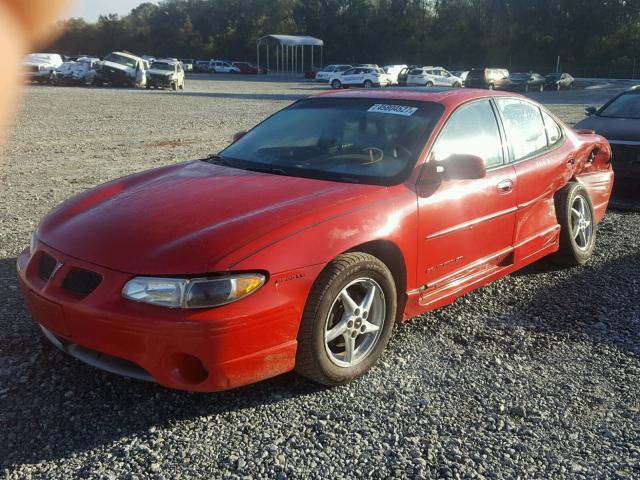 1G2WP52K8XF255427 - 1999 PONTIAC GRAND PRIX RED photo 2