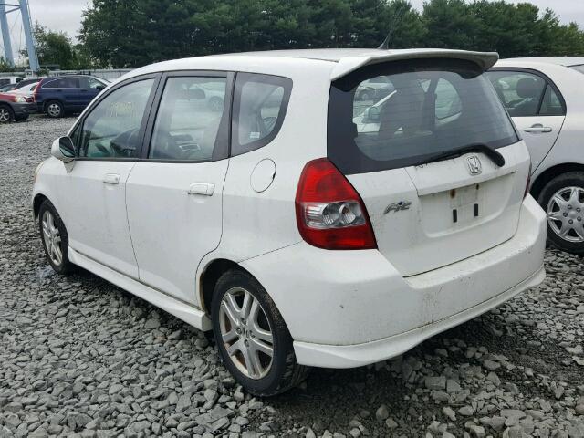 JHMGD38697S058652 - 2007 HONDA FIT S 白色 照片 3