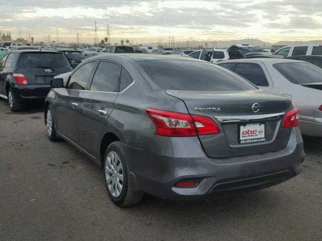 3N1AB7AP8GY241343 - 2016 NISSAN SENTRA S GRAY photo 3