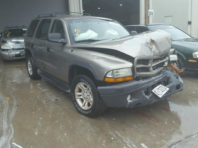 1D4HR38N83F613711 - 2003 DODGE DURANGO SP GRAY photo 1