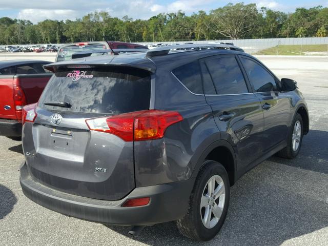 2T3WFREV4DW067431 - 2013 TOYOTA RAV4 XLE GRAY photo 4