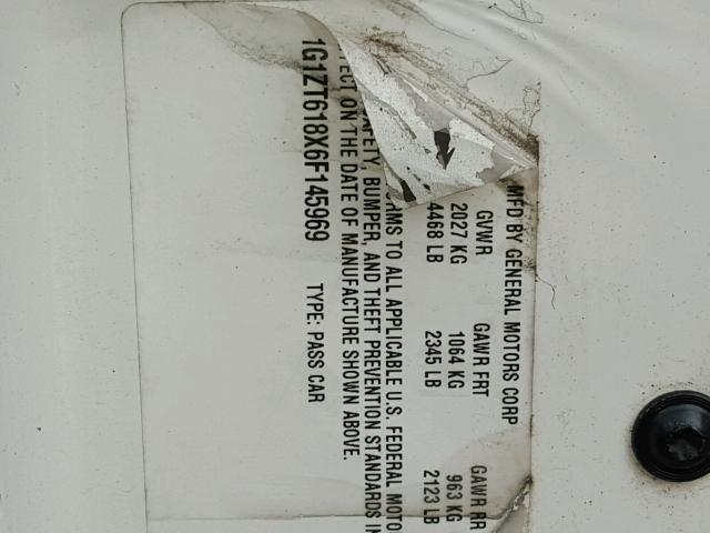 1G1ZT618X6F145969 - 2006 CHEVROLET MALIBU MAX თეთრი ფოტო 10