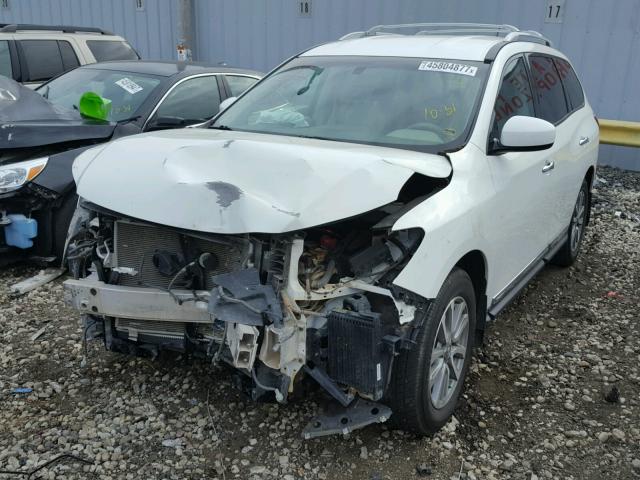 5N1AR2MM1DC618365 - 2013 NISSAN PATHFINDER WHITE photo 2