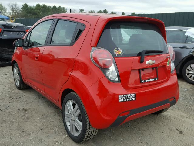 KL8CD6S97EC539133 - 2014 CHEVROLET SPARK 1LT RED photo 3