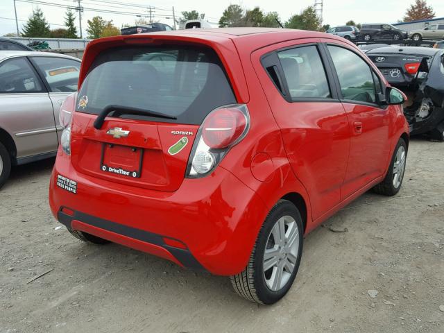 KL8CD6S97EC539133 - 2014 CHEVROLET SPARK 1LT RED photo 4