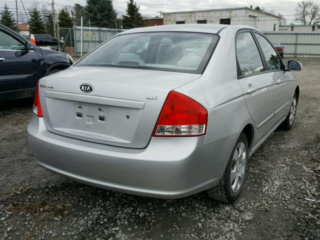 KNAFE222895603622 - 2009 KIA SPECTRA EX SILVER photo 4