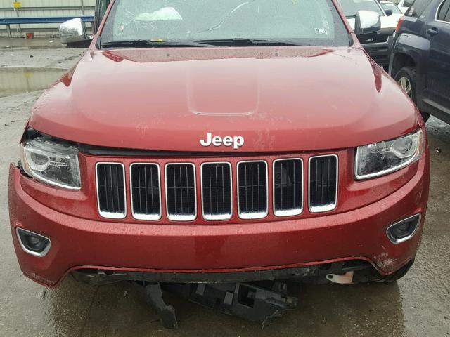 1C4RJFBG9FC625280 - 2015 JEEP GRAND CHER BURGUNDY photo 7