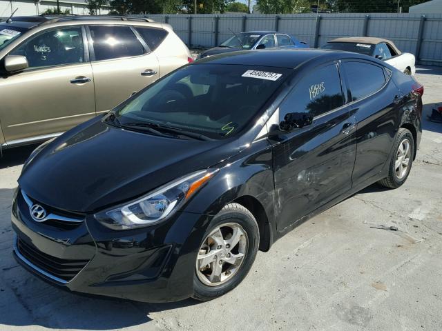 KMHDH4AE6FU323011 - 2015 HYUNDAI ELANTRA SE BLACK photo 2