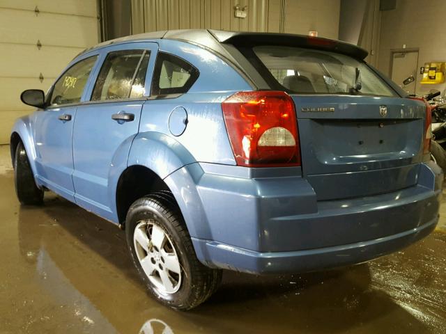 1B3HB28B57D312592 - 2007 DODGE CALIBER BLUE photo 3