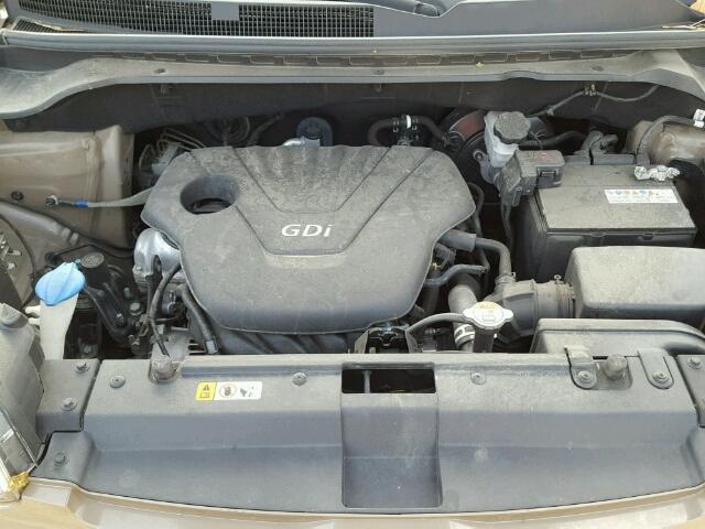 KNDJN2A21F7225125 - 2015 KIA SOUL TAN photo 7