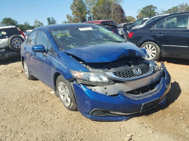 2HGFB2F54EH532911 - 2014 HONDA CIVIC LX BLUE photo 1