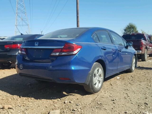 2HGFB2F54EH532911 - 2014 HONDA CIVIC LX BLUE photo 4