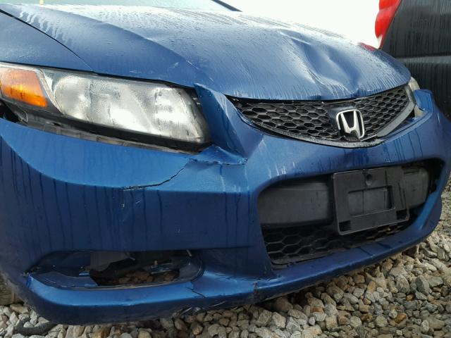 2HGFG3B58CH555120 - 2012 HONDA CIVIC LX BLUE photo 9