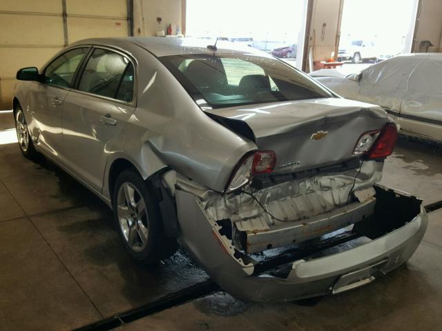 1G1ZC5EB8A4108343 - 2010 CHEVROLET MALIBU 1LT SILVER photo 3