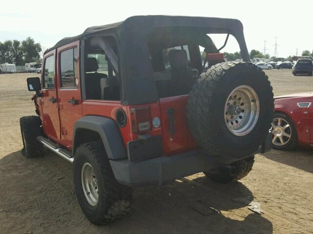 1J4GA39147L115180 - 2007 JEEP WRANGLER X RED photo 3