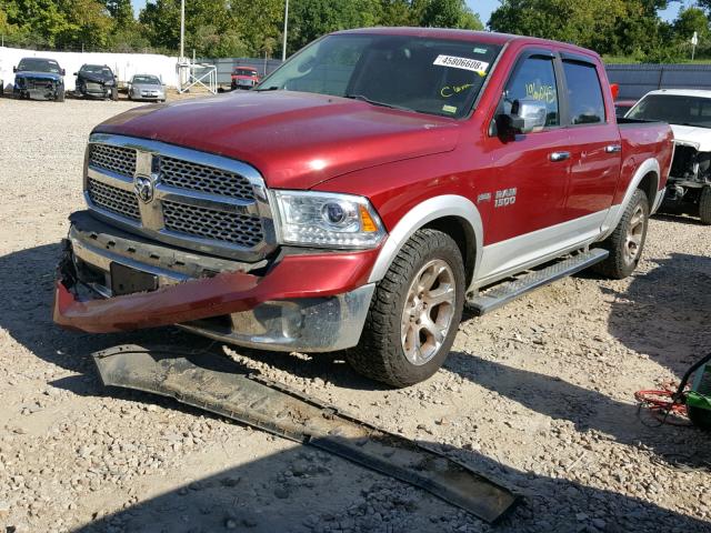 1C6RR7NT5DS637816 - 2013 RAM 1500 LARAM MAROON photo 2