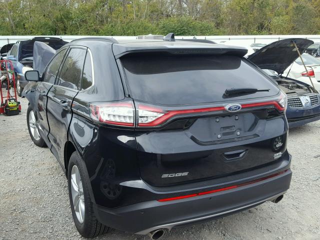 2FMPK3J99GBB93907 - 2016 FORD EDGE SEL BLACK photo 3