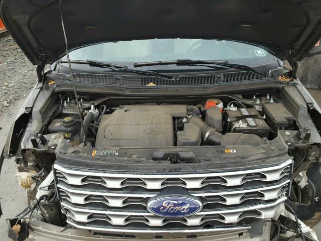 1FM5K8D89GGA42954 - 2016 FORD EXPLORER X BROWN photo 7