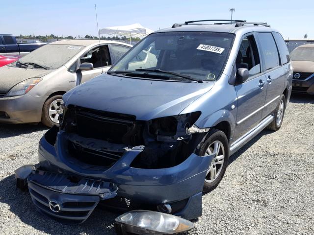 JM3LW28J950534603 - 2005 MAZDA MPV WAGON BLUE photo 2