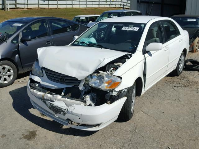 2T1BR32E24C315421 - 2004 TOYOTA COROLLA CE WHITE photo 2