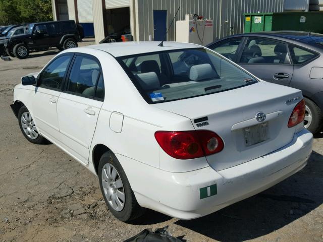 2T1BR32E24C315421 - 2004 TOYOTA COROLLA CE WHITE photo 3