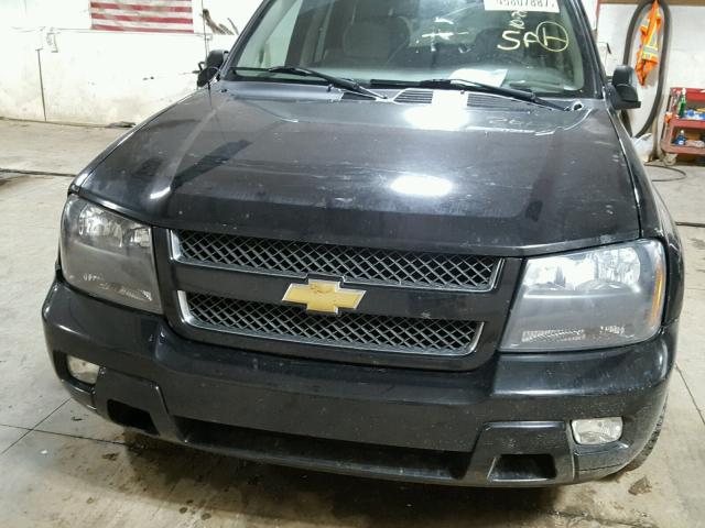 1GNDT13S182257171 - 2008 CHEVROLET TRAILBLAZE BLACK photo 9